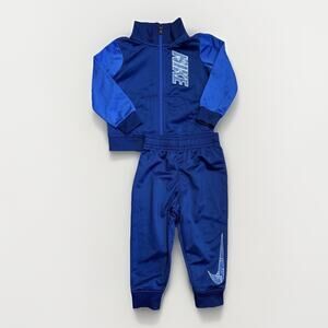 Nike Dri-Fit Toddler 18M Navy Blue Baby Jacket and Pants Tracksuit Set